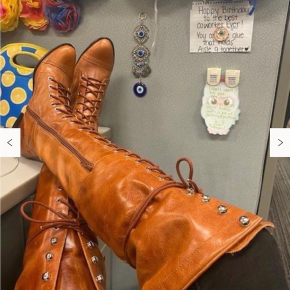 Jeffrey Campbell Joe 2 Sz 9 English tan boots - Picture 2 of 3